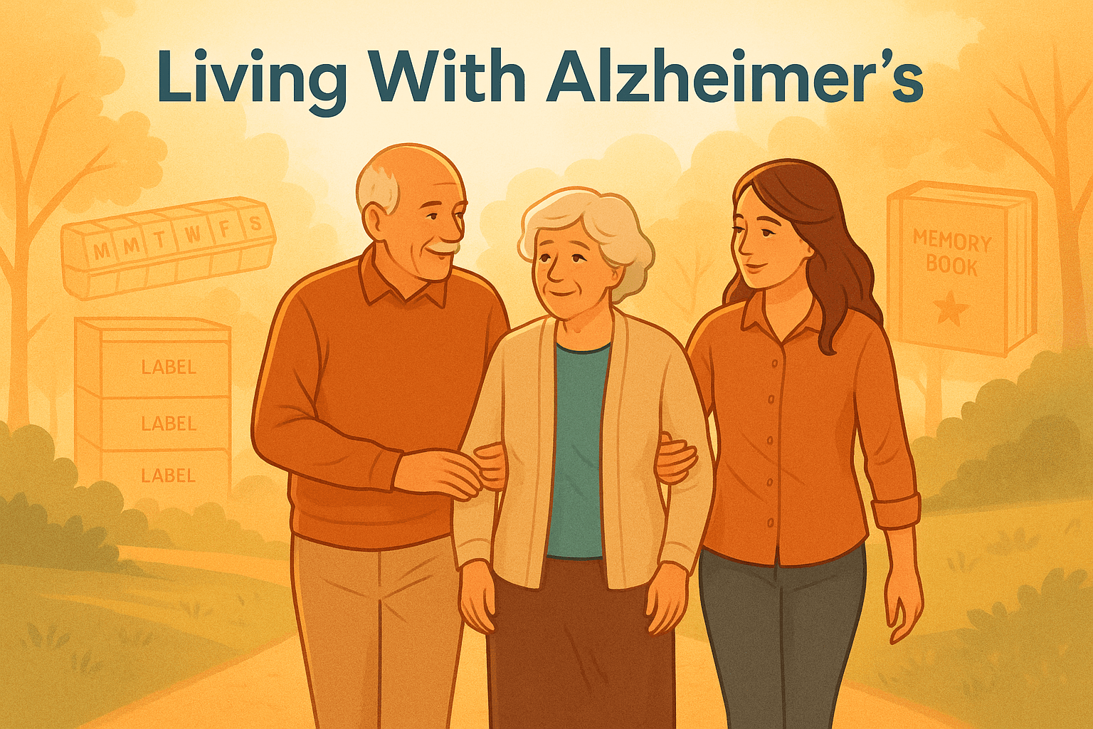 Poster for "Living with Alzheimer's Disease"