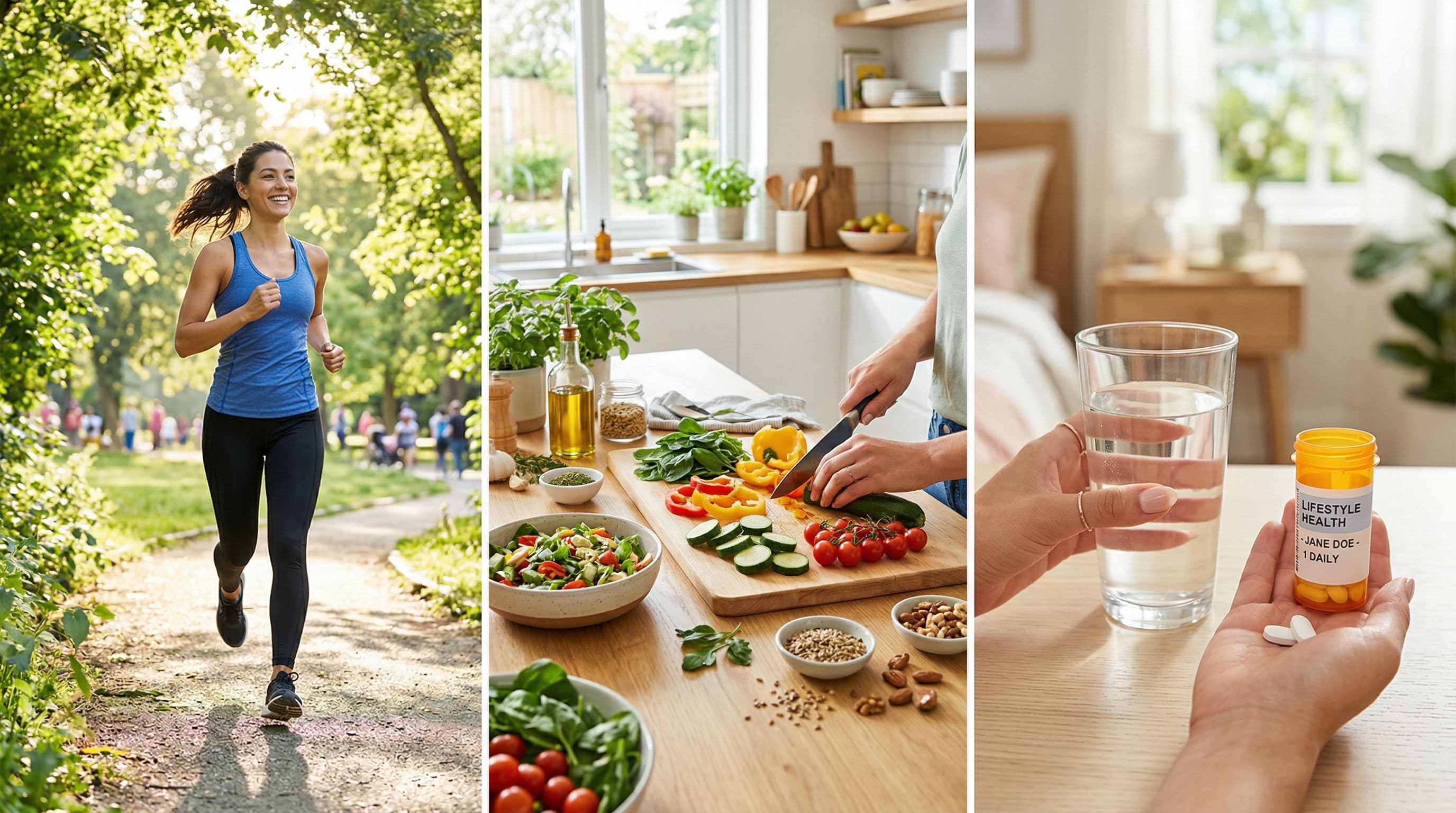 Lifestyle management for IIH including exercise, healthy eating, and medication.